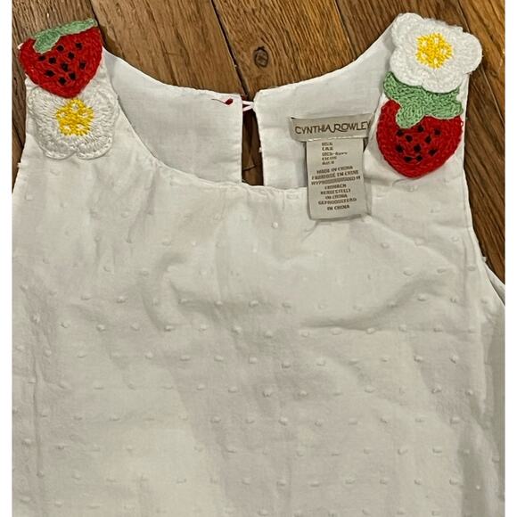 Cynthia Rowley Little Girls Toddler Embroidered Eyelet Trim Dress White Size 6 - Picture 7 of 7